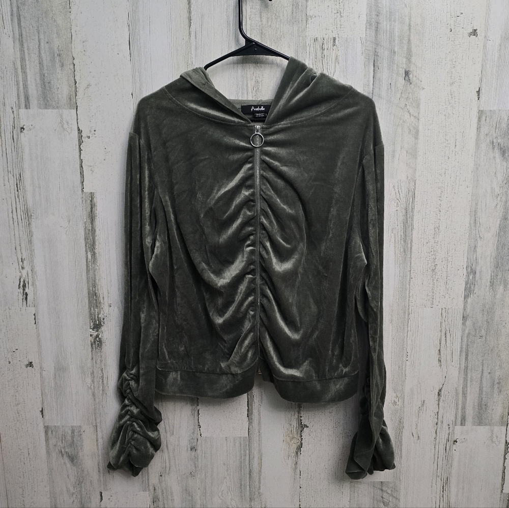Arabella Velvet Green Light Jacket Womens Plus Size 3X